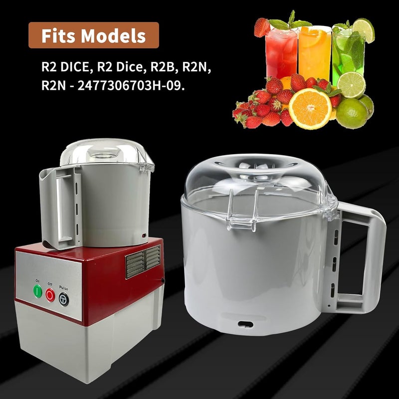Vanshly 106458S Cutter Bowl Lid and 112204S Cutter Bowl Compatible with robot coupe R2 3L Gb - Image 3